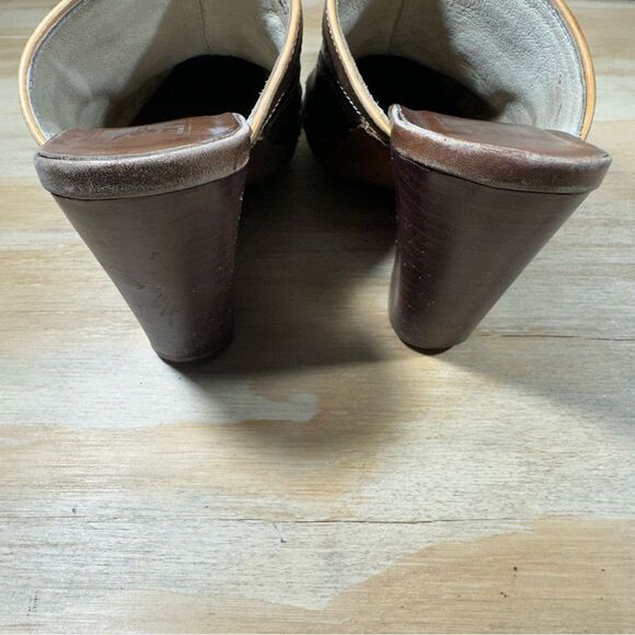 Frye Phoenix Dark Brown Leather Mules Women’s Size 7.5 - Picture 6 of 9